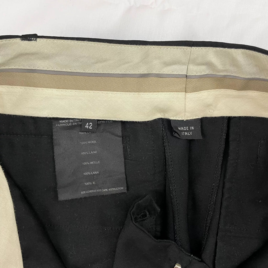 Helmut Lang 2004 Lace-Up Black Dress Pants