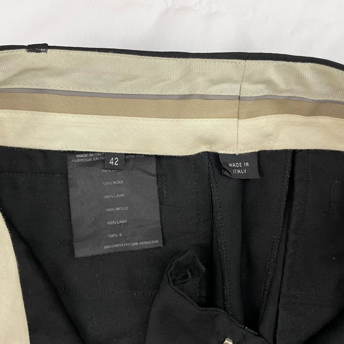 Helmut Lang 2004 Lace-Up Black Dress Pants