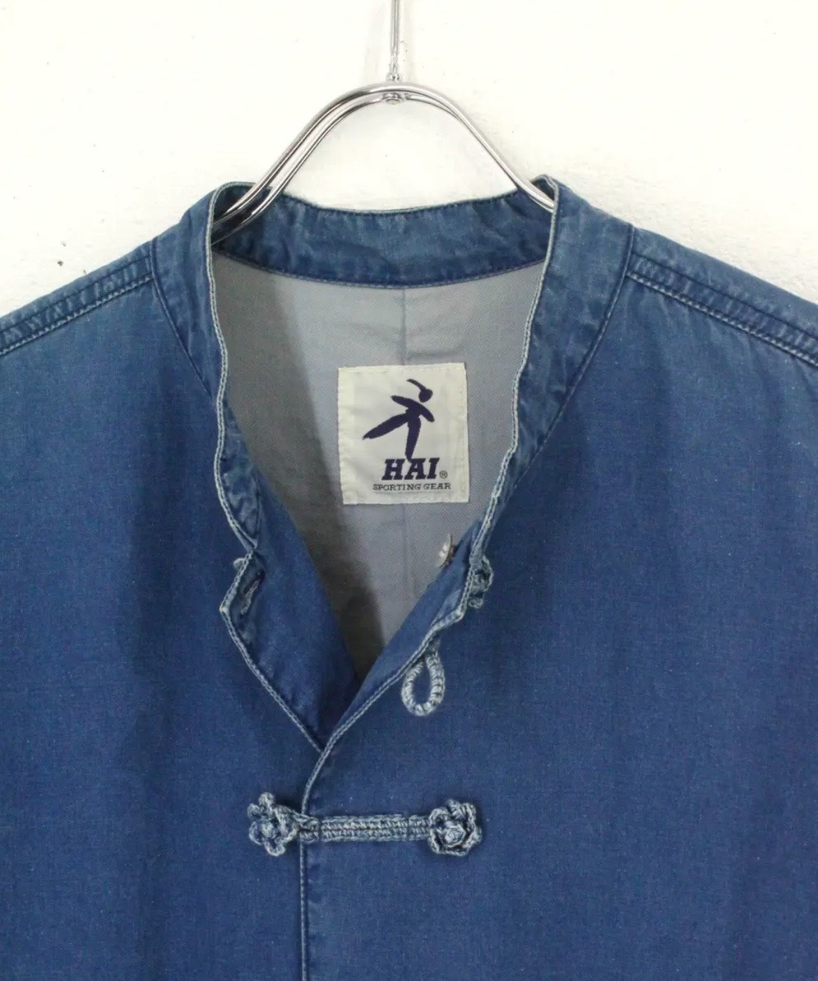 Issey Miyake 1990s Chinese Button Denim Jacket