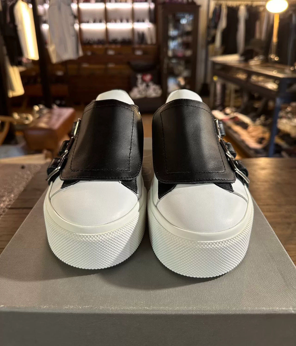 Alexander McQueen SS16 White Triple-Strap Low-Top Sneakers