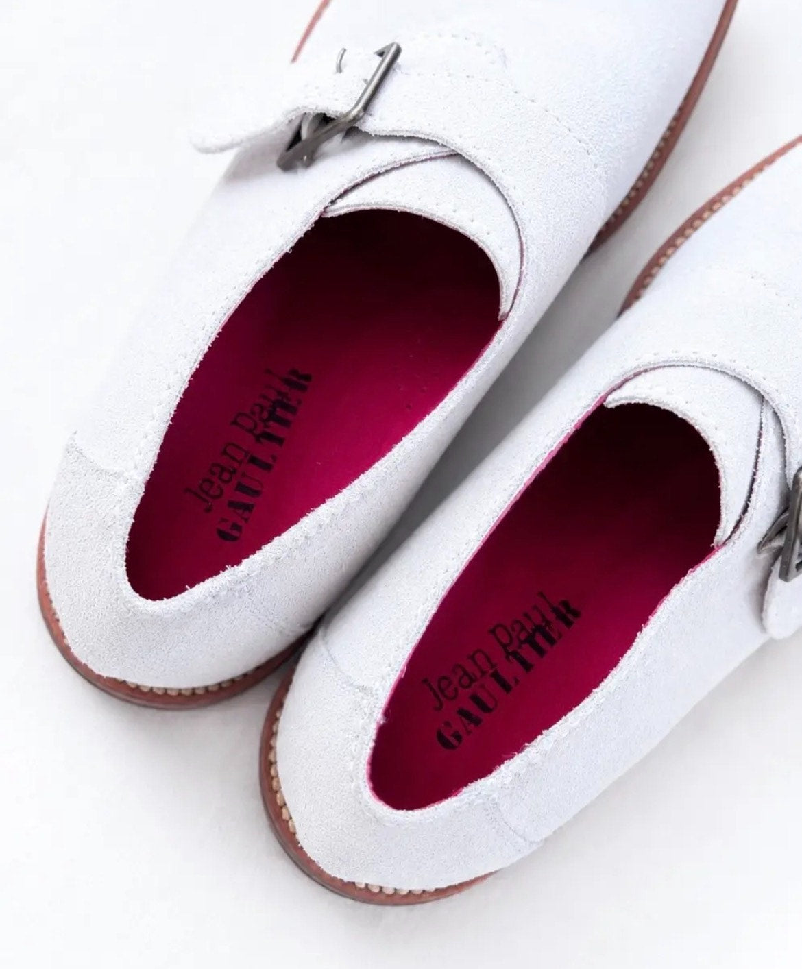 Jean Paul Gaultier Suede Buckled Monk Loafers