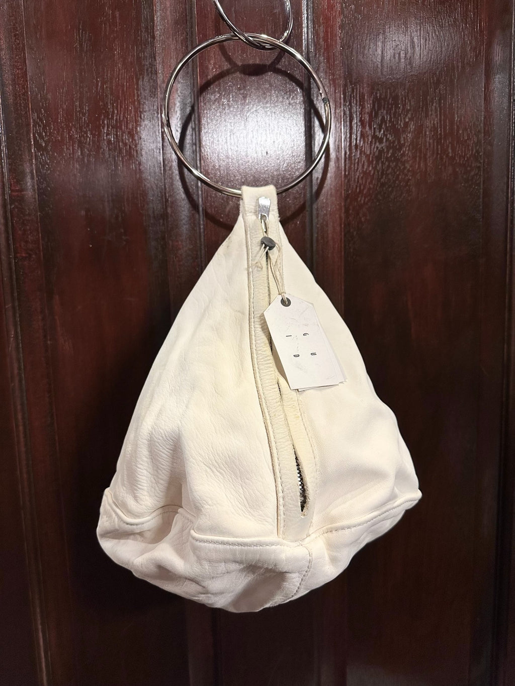 Guidi White G9 Cone Hand Horsehide Tote Bag