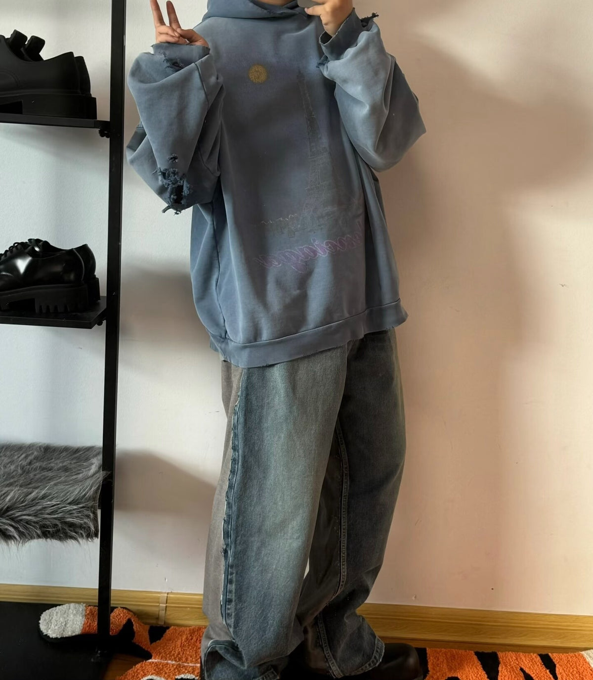 Balenciaga Paris Night Scene Print Hoodie