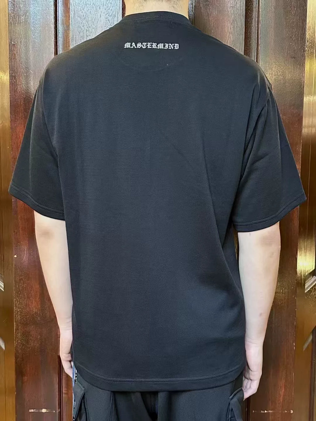 mastermind Japan SS25 Black Boxy Fit Loopwheel Cotton T-Shirt