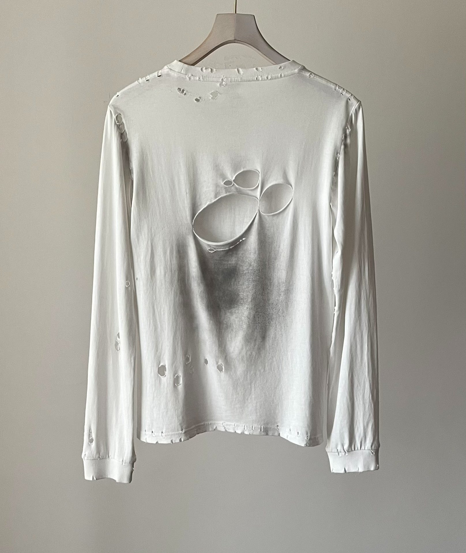 Number (N)ine 2002SS MODERN AGE Distressed Waffle Long Sleeve Shirt