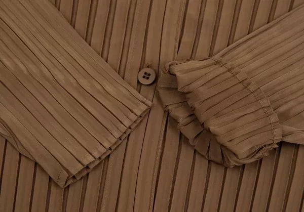 Issey Miyake Vintage Brown Deformed Pleated Top