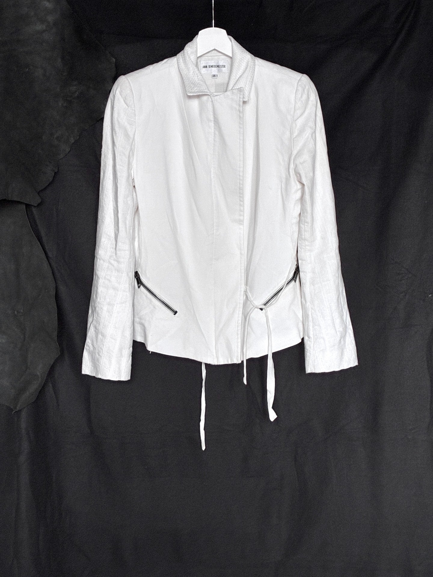 Ann Demeulemeester 97SS White Label Lace-Up Jacket