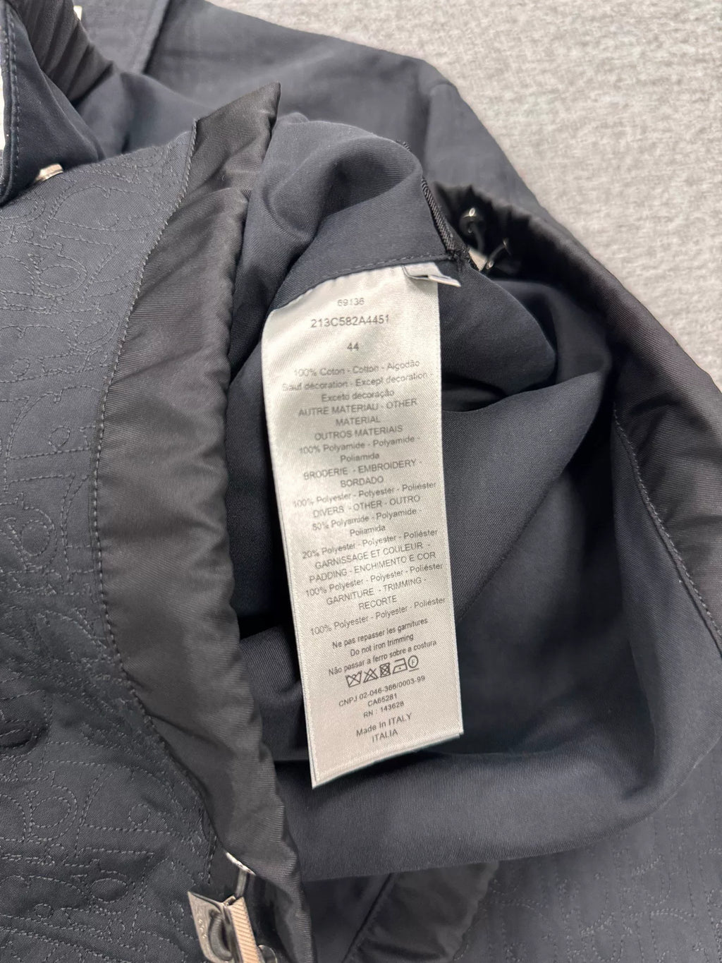 Dior × Sacai Black Embroidered Jacket