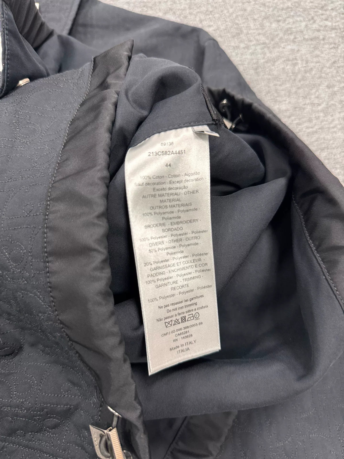 Dior × Sacai Black Embroidered Jacket