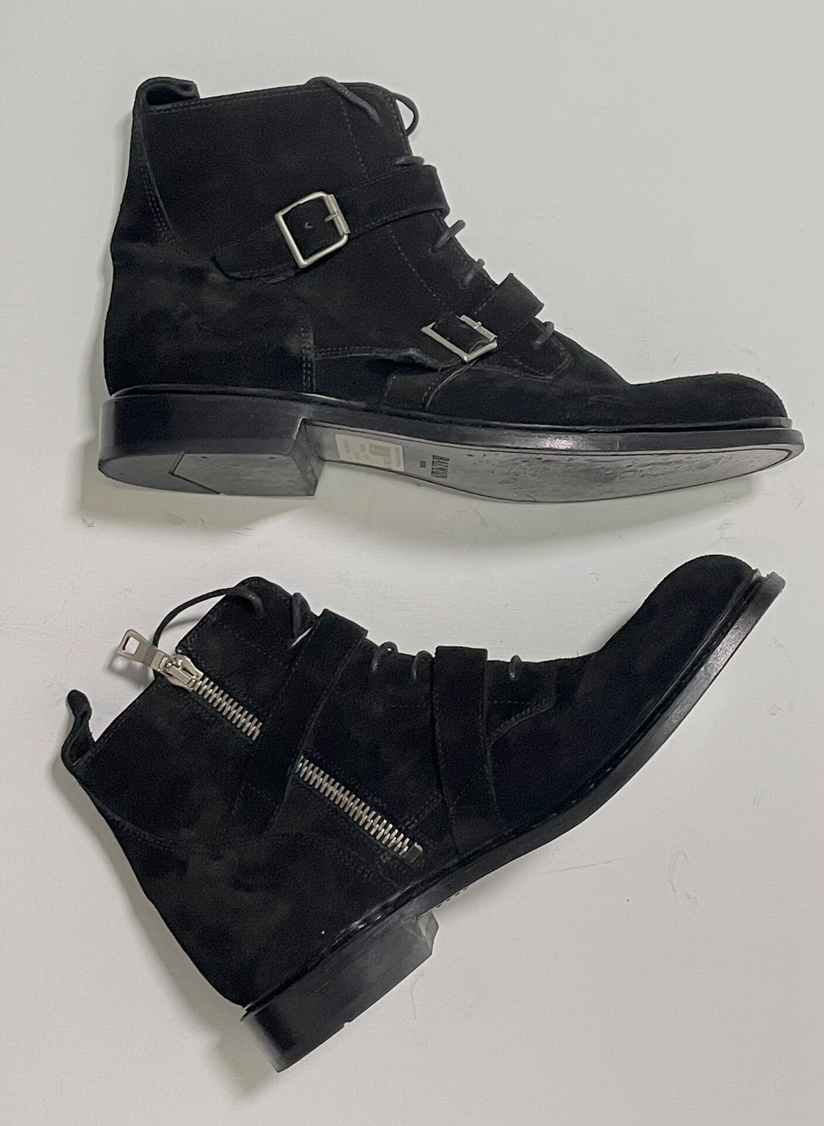 Balmain | Balmain Suede Buckle Military Boots