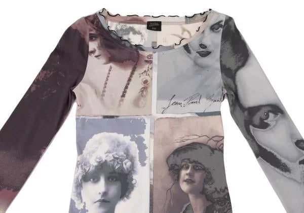 Jean Paul Gaultier Vintage Grey Portrait Top