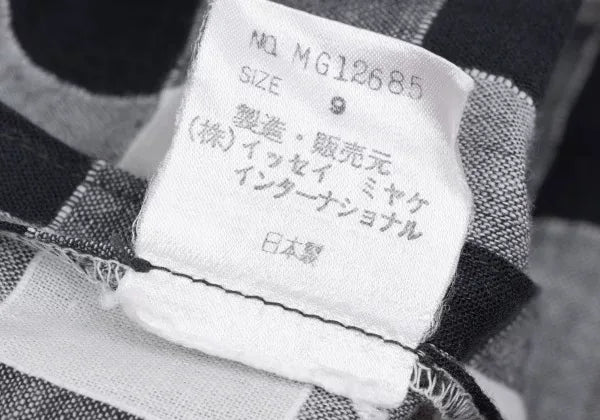 Issey Miyake Vintage Black & White Plaid Top