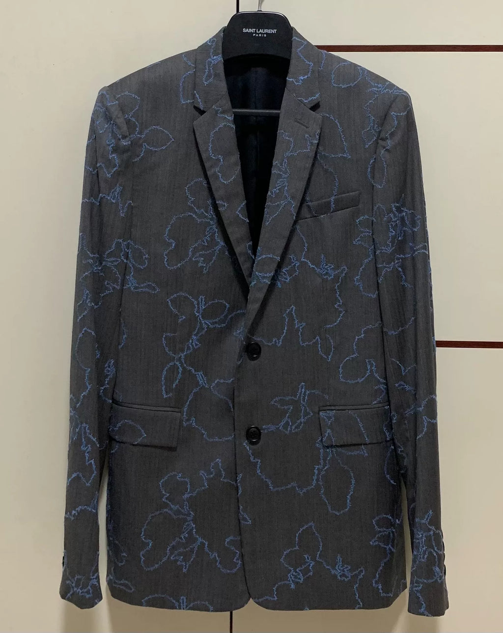 Dior Homme 16SS Runway Blue Gray Suit Wool
