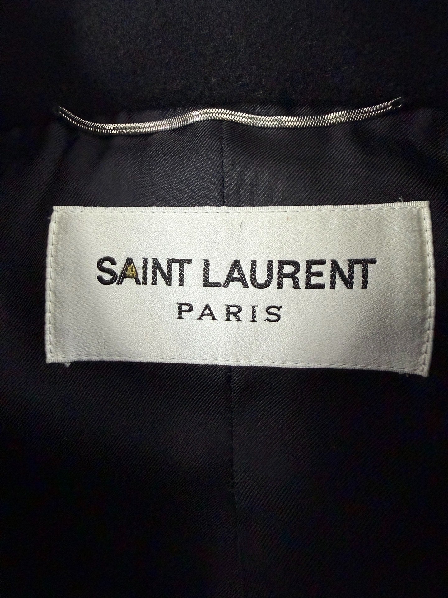 Saint Laurent Slp23fw Black Double-Breasted Tuxedo Jacket Suit