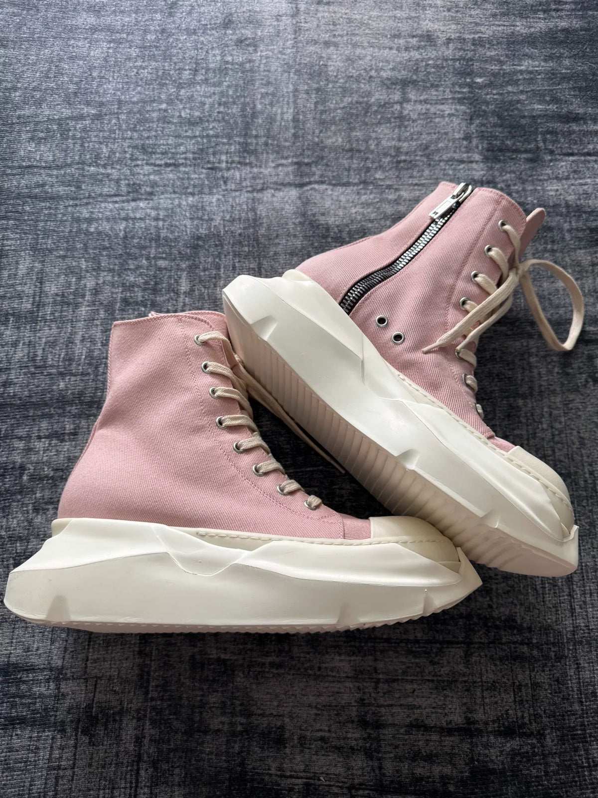 Rick Owens cherry blossom pink tank‑sole large Converse shoes