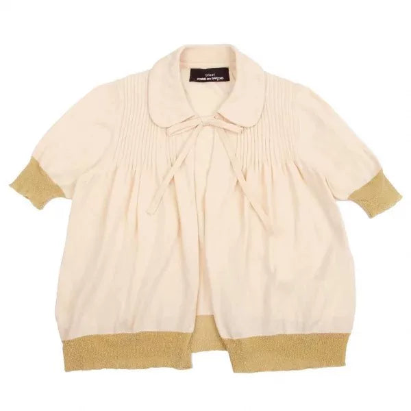 COMME des GARCONS Vintage Beige Bow Knit Top