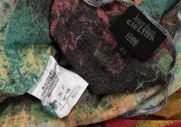 Jean Paul Gaultier Vintage Green Portrait Cardigan