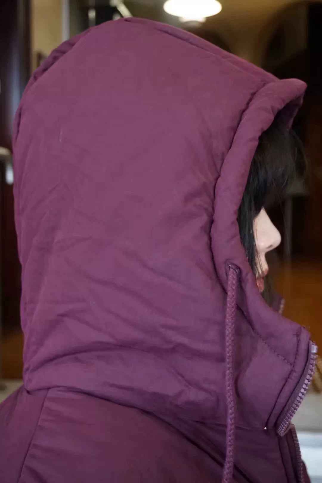 Yeezy Season 5 Oxblood Short Puffer Hooded Cotton Jacket
