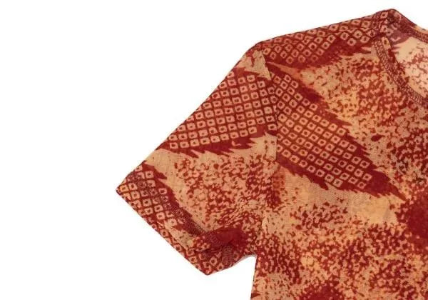 Jean Paul Gaultier Vintage Orange Maple Leaf Mesh Top