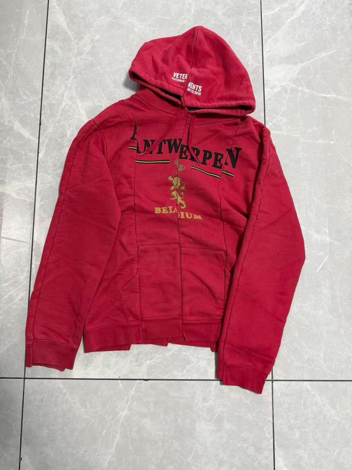 Vetements SS06 Red Irregular Patchwork Sweater
