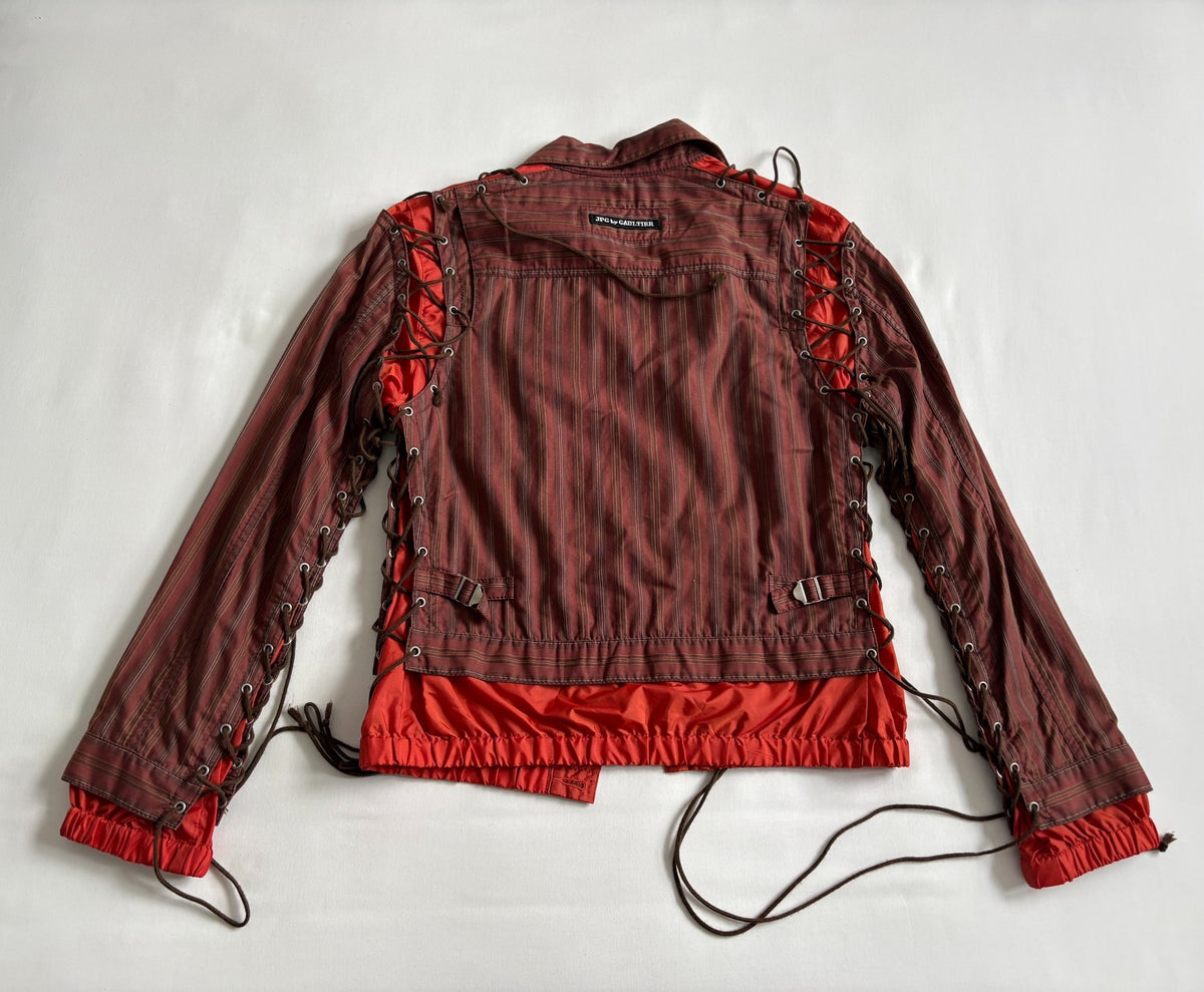 Jean Paul Gaultier lace-up jacket deconstructed drawstring coat