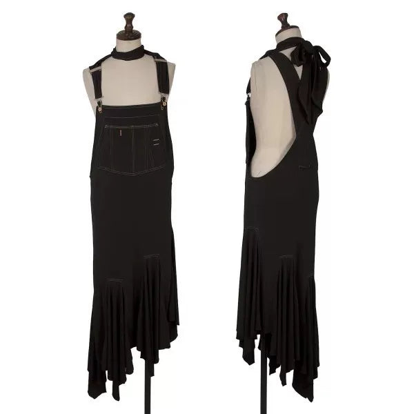 Jean Paul Gaultier Vintage Black Denim Mermaid Pinafore Dress