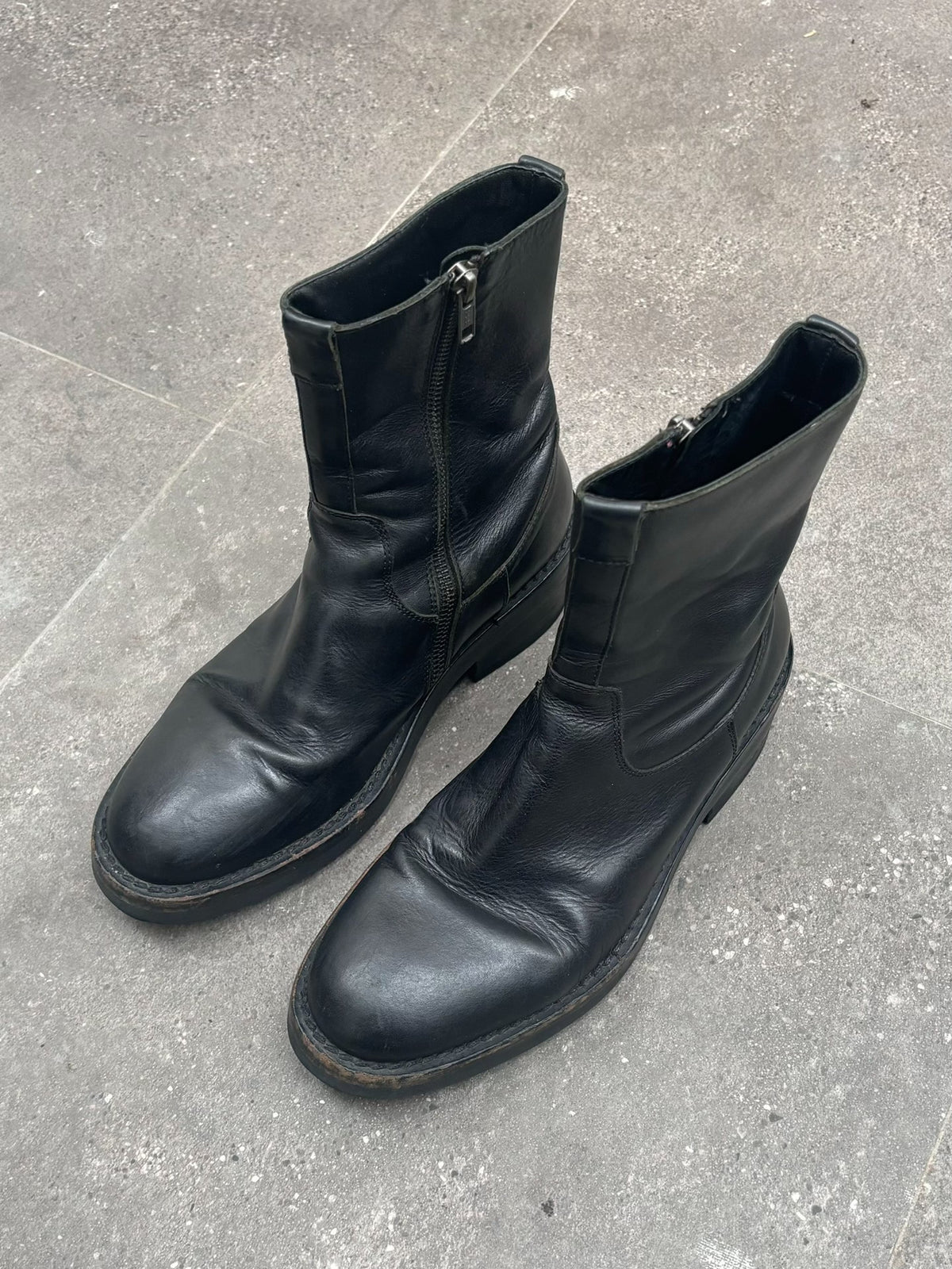 Ann Demeulemeester | AW2011 Designer Era Side-Zip Military Boots