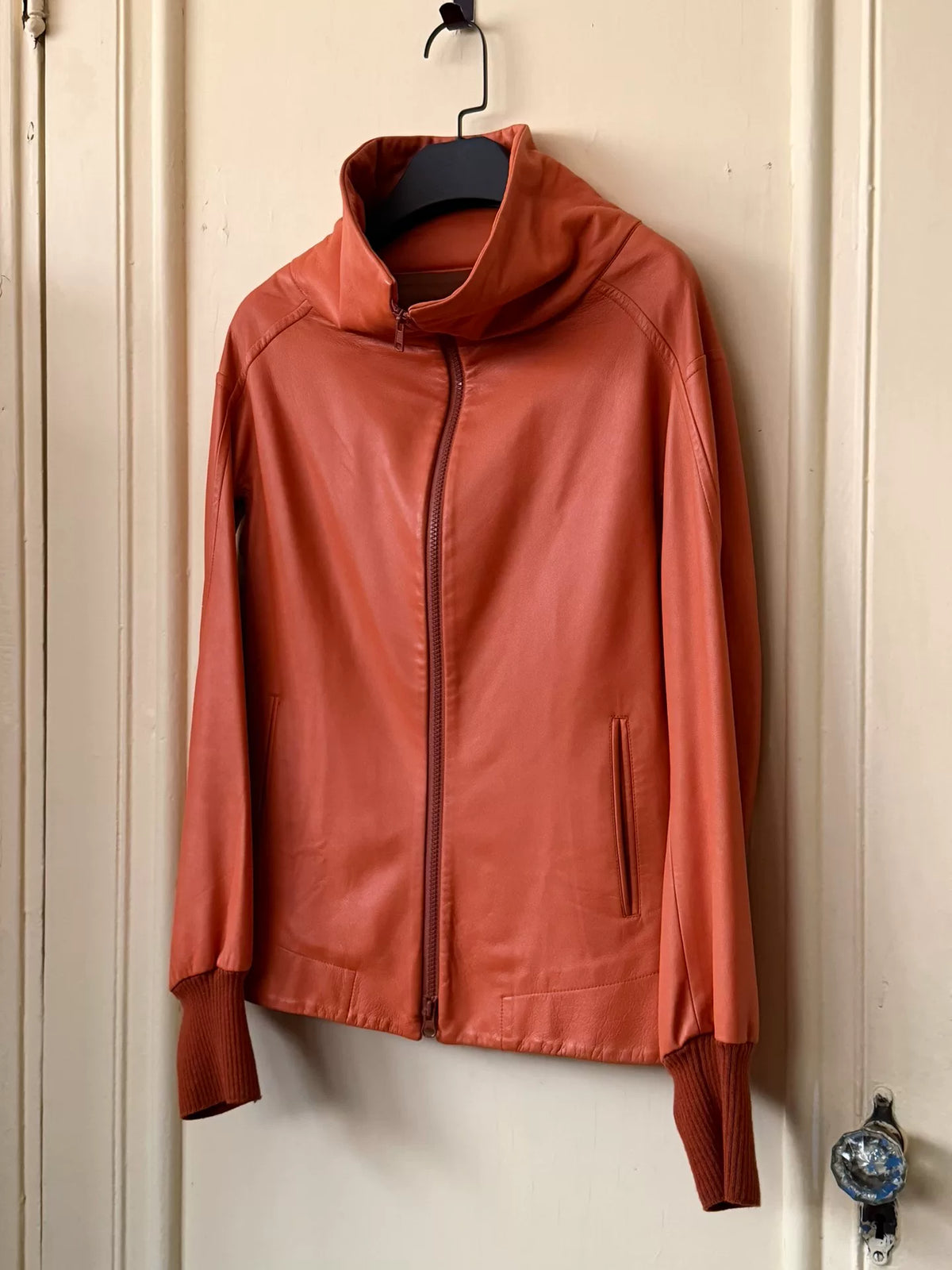 Yohji Yamamoto Hooded Lamb Leather Jacket