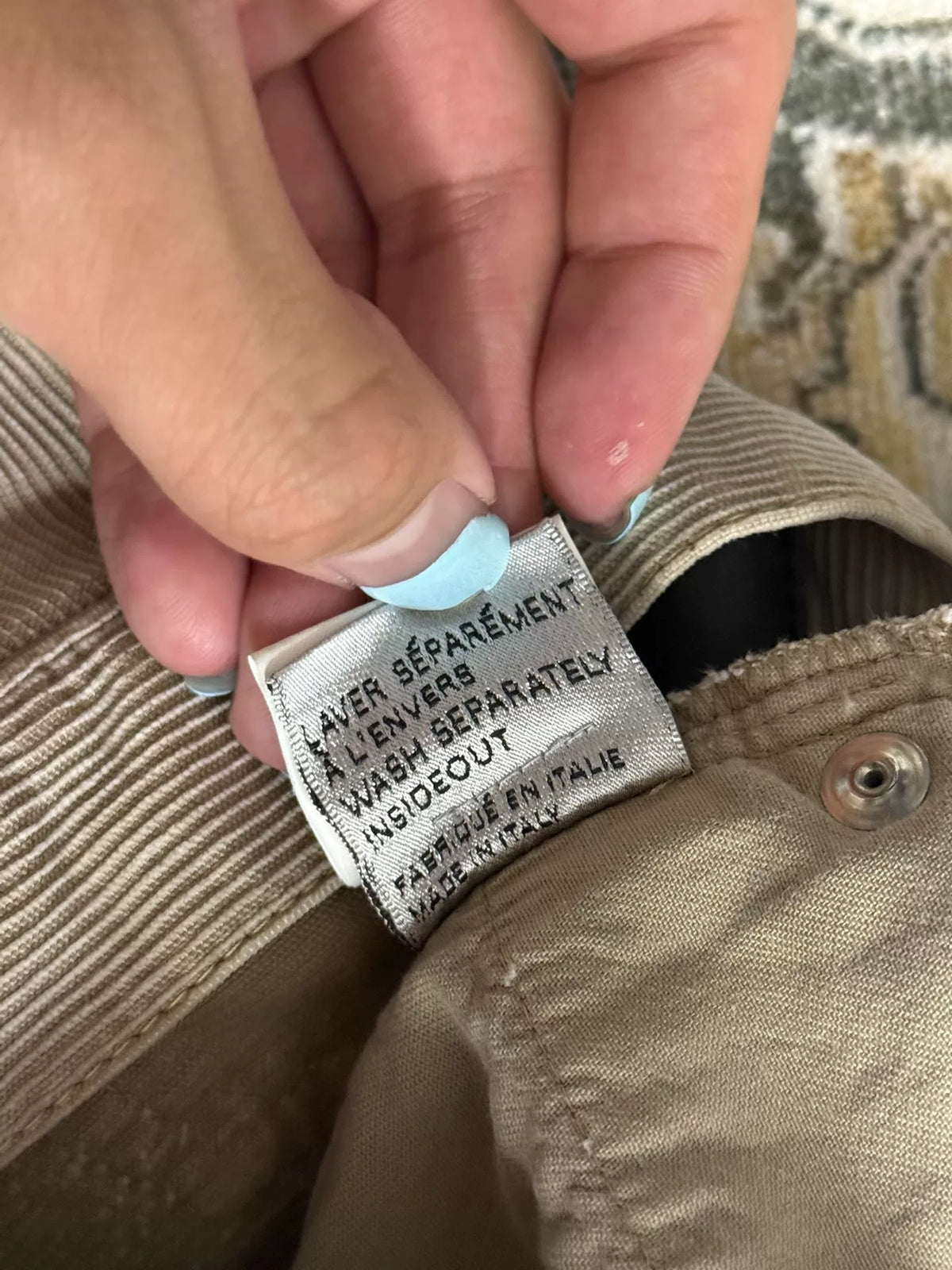 Dior Homme 05 Corduroy Distressed Denim Jeans