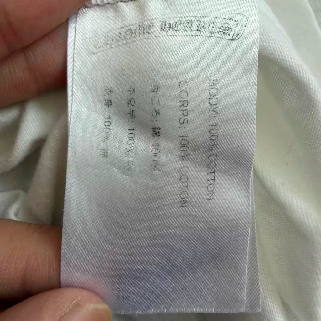 Chrome Hearts White Horseshoe Qilin Arm Long Sleeve Top
