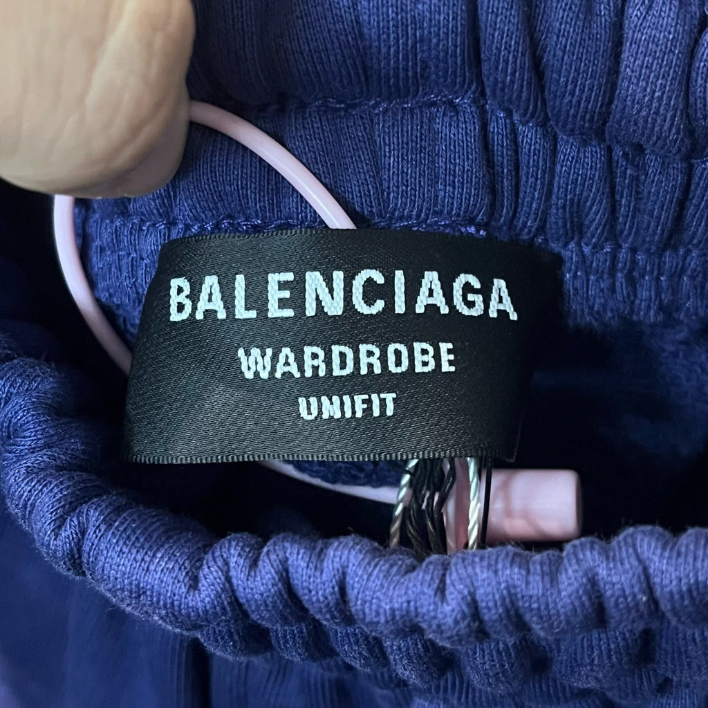 Balenciaga Cola Blue Straight-Leg Sweatpants Pants