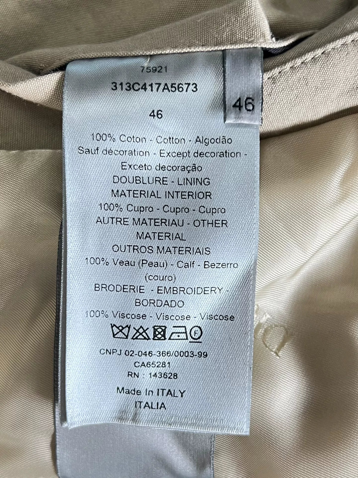 Dior Patchwork Leather Jacket Coat