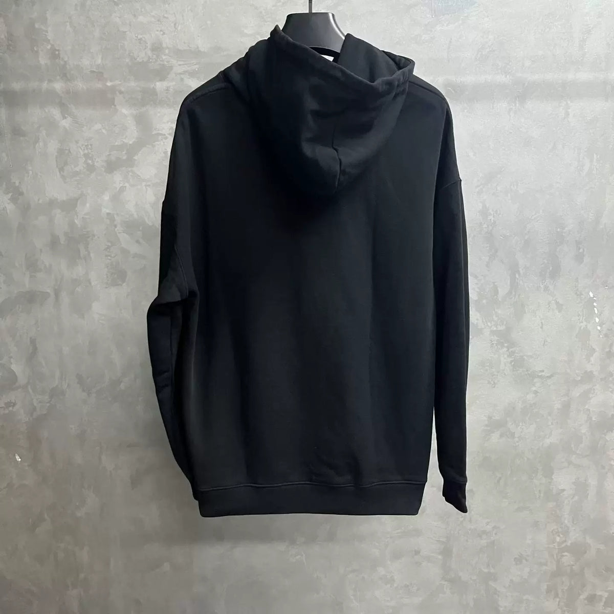 Loewe Black Logo Patch Drawstring Hooded Sweater