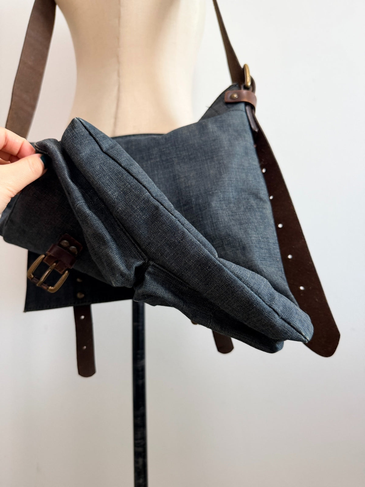 Dries Van Noten Denim Shoulder Bag Crossbody Bag