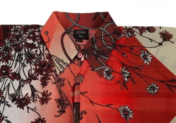 Jean Paul Gaultier Vintage Red Pattern Cardigan