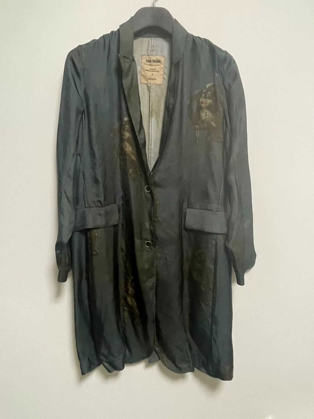 UMA WANG SS24 Blue Brown Angel Print Coat