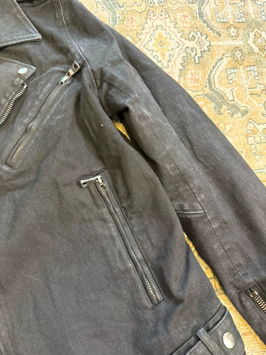 Balmain Brushed Wax Motorcycle Jacket