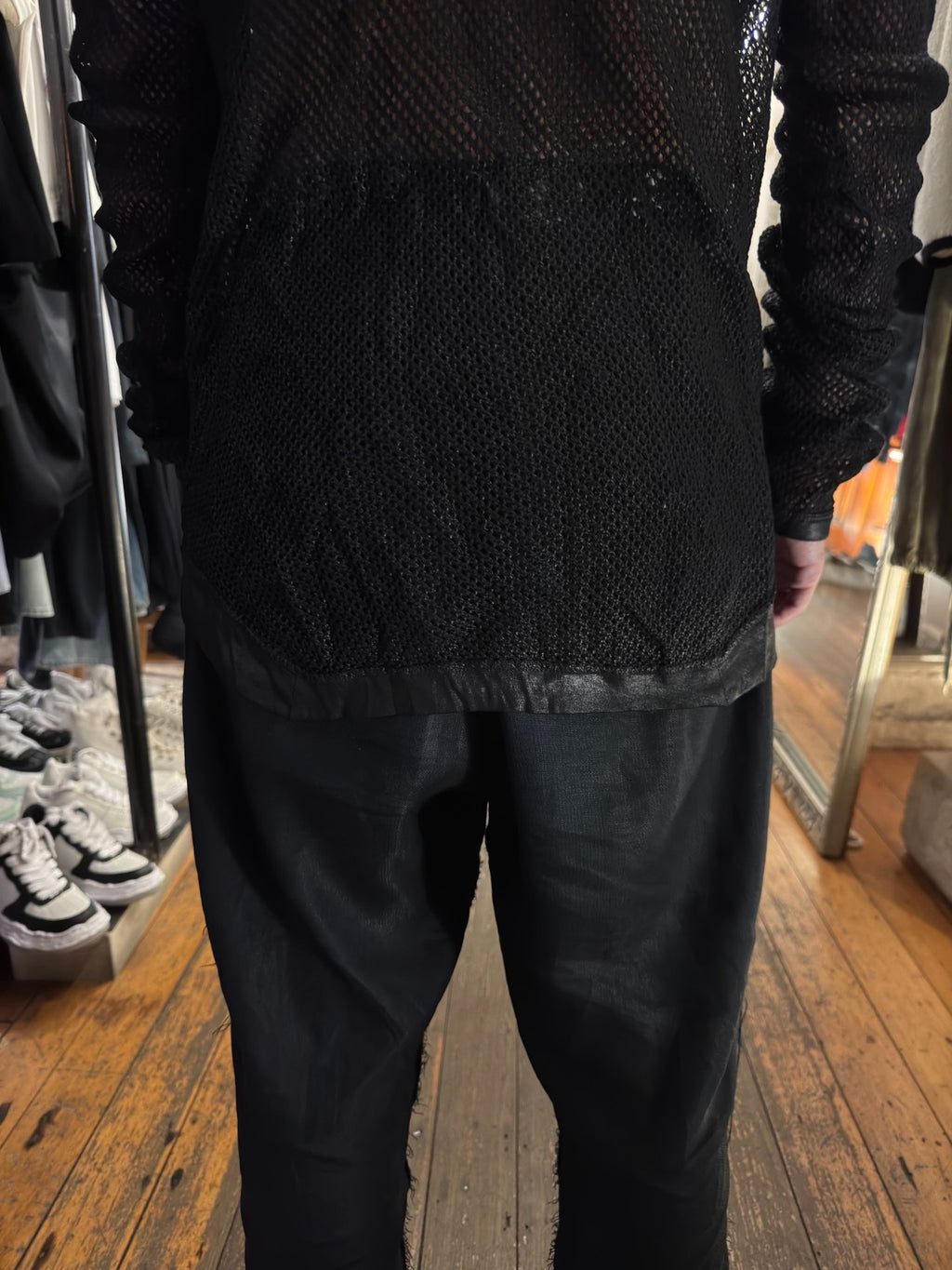 Julius SS15 Black Prism Cotton Sweater