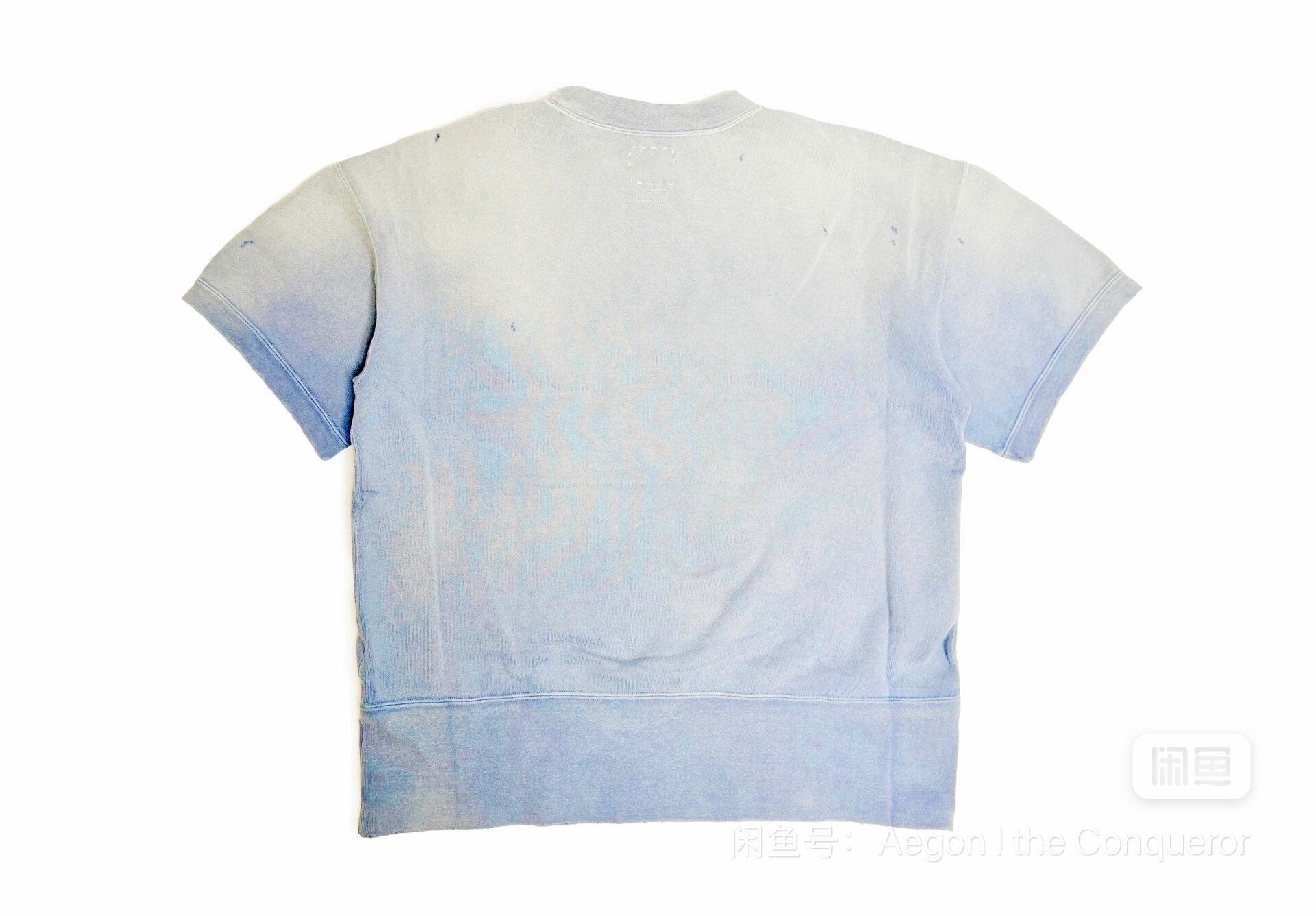 Visvim 23SS Court Sweat S/S Crash Distressed Short Sleeve Sweatshirt