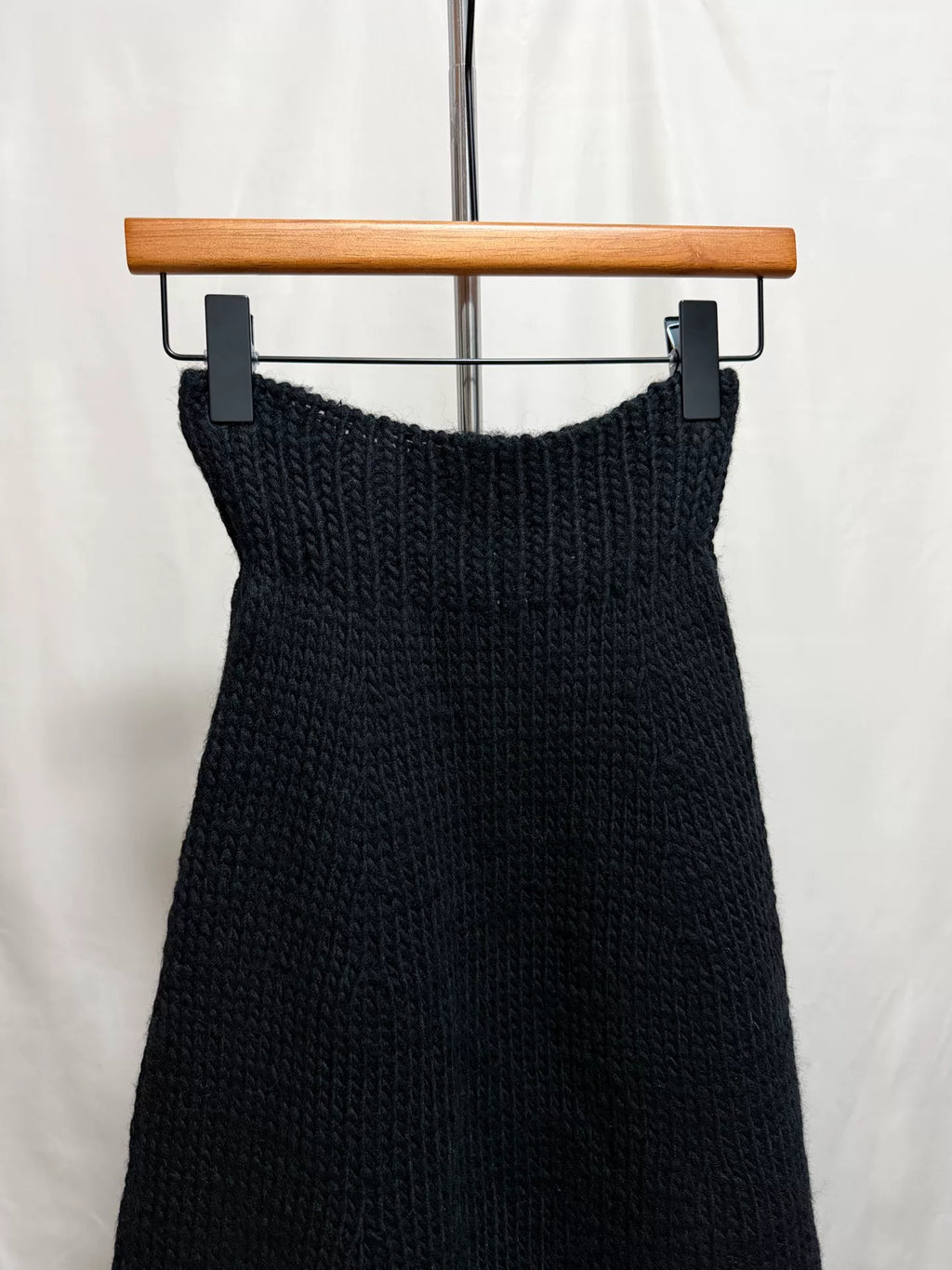 Comme Des Garcons Tricot Midi Black Skirt