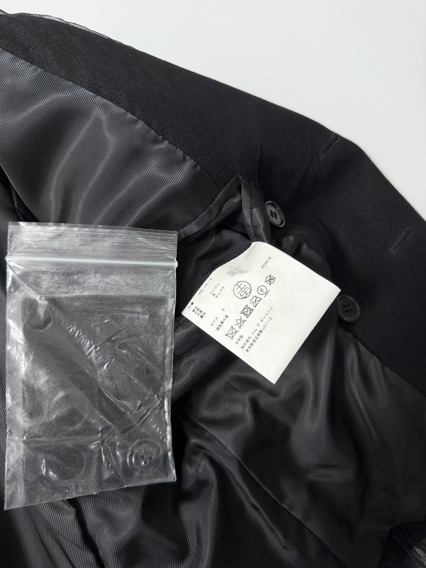 Noir Kei Ninomiya Mesh Panel FW18 Blazer - Devines