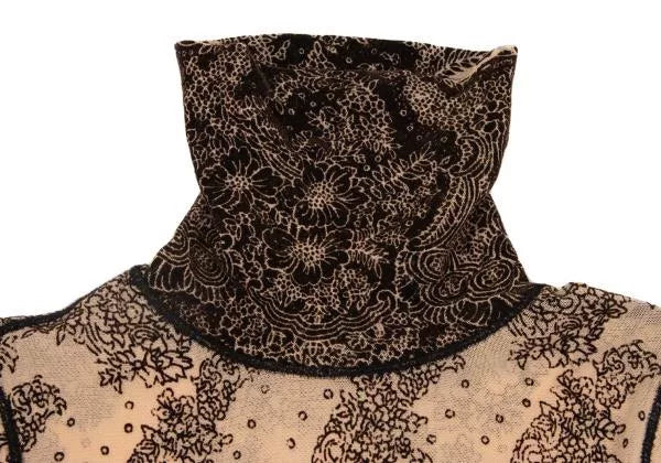 Jean Paul Gaultier Vintage Brown Floral Mesh Top