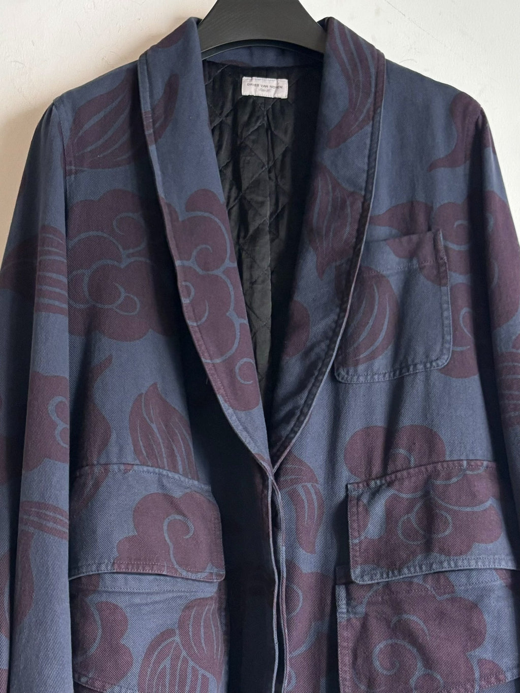Dries Van Noten | AW2015 Black Cloud Pattern Coat