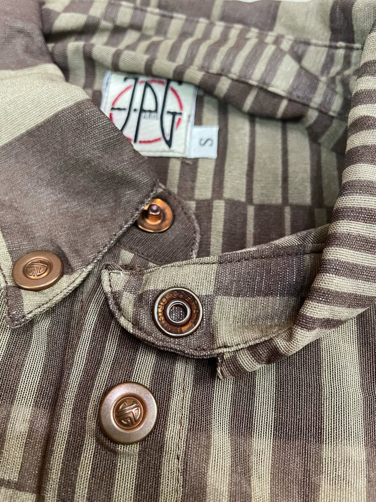 1995 Spring/Summer Jean Paul Gaultier TV Signal Test Cyber Mesh Shirt