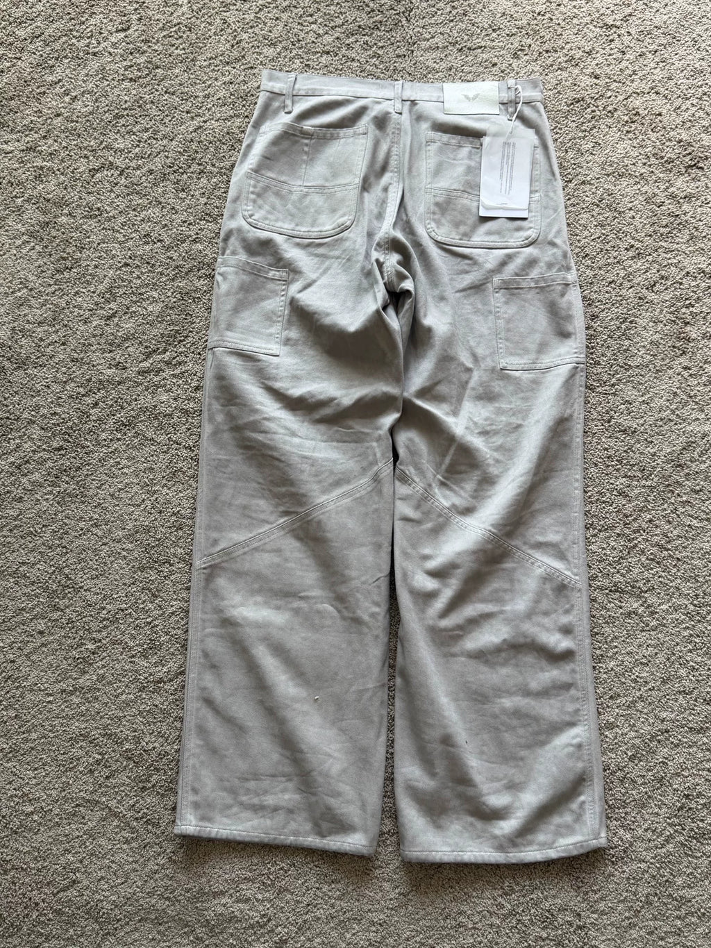 AlLEXANDER Digenova SS24 Dirty Grey Splice Denim Trousers