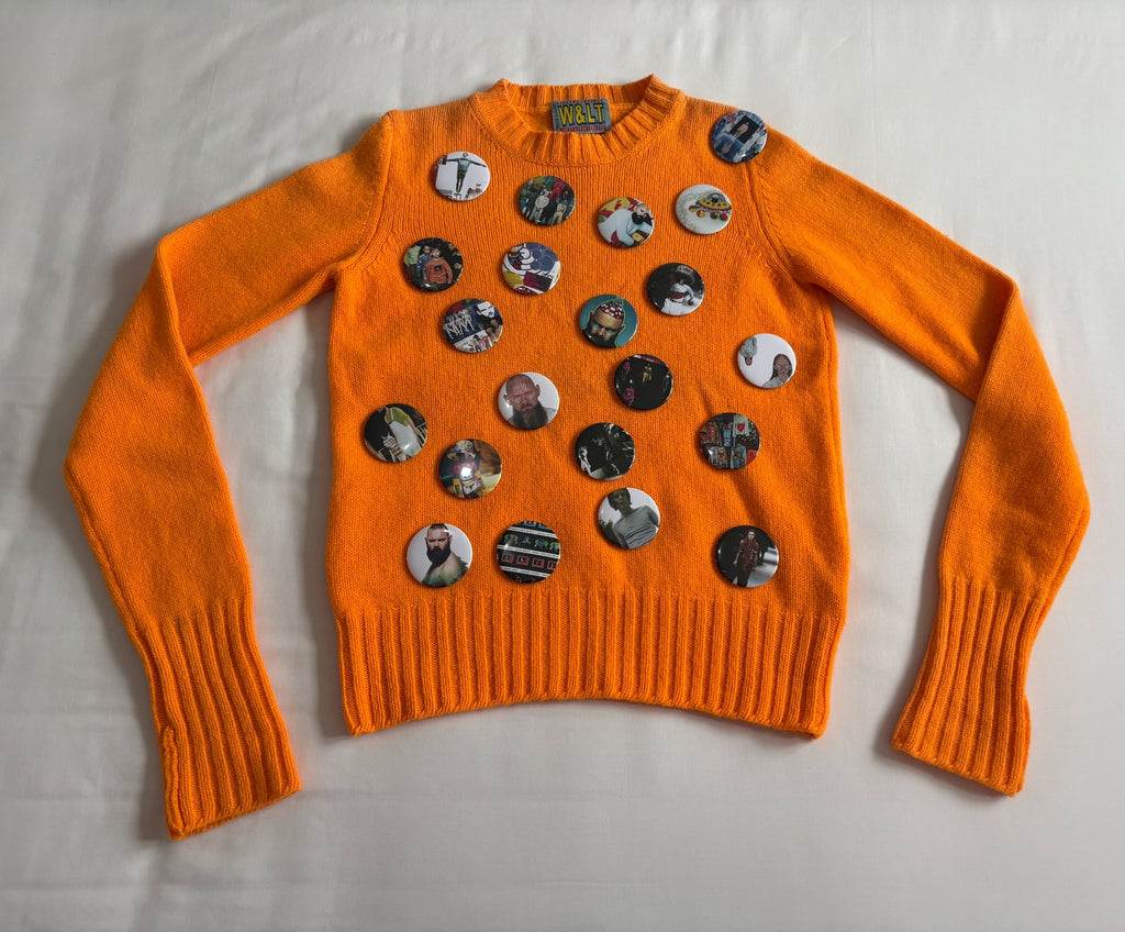 Walter van Beirendonck sweater W&LT pre‑owned vintage orange badge sweater