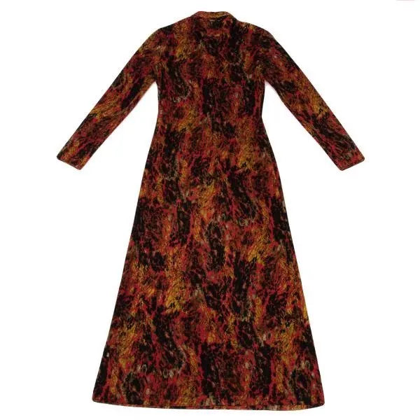 Jean Paul Gaultier Vintage Orange Floral Velvet Dress
