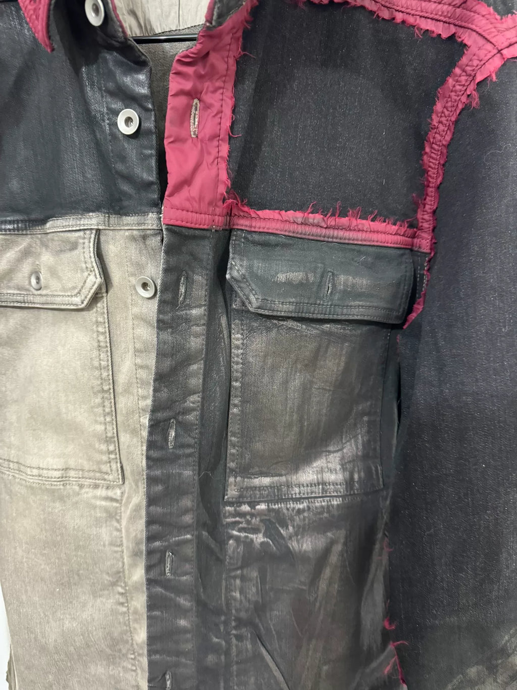 Rick Owens Cropped Faux-Leather Worker Jacket In Black
