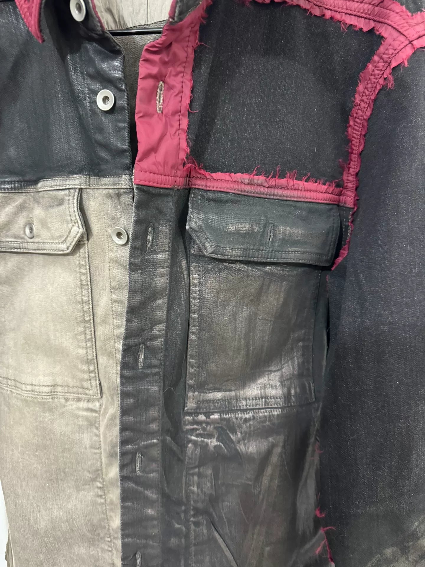 Rick Owens Cropped Faux-Leather Worker Jacket In Black