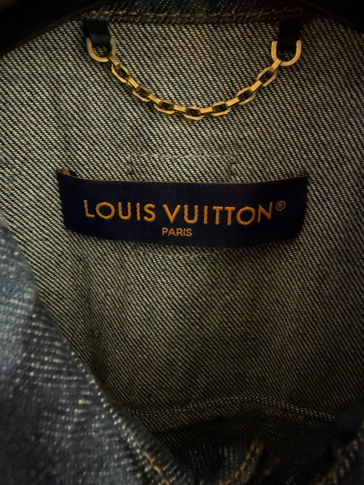 Louis Vuitton Blue Water Ripple Denim Short Sleeve Shirt